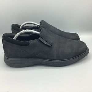 Merrell World Vue Moc Black Leather Slip-On Moccasins - Men's 10 Wide